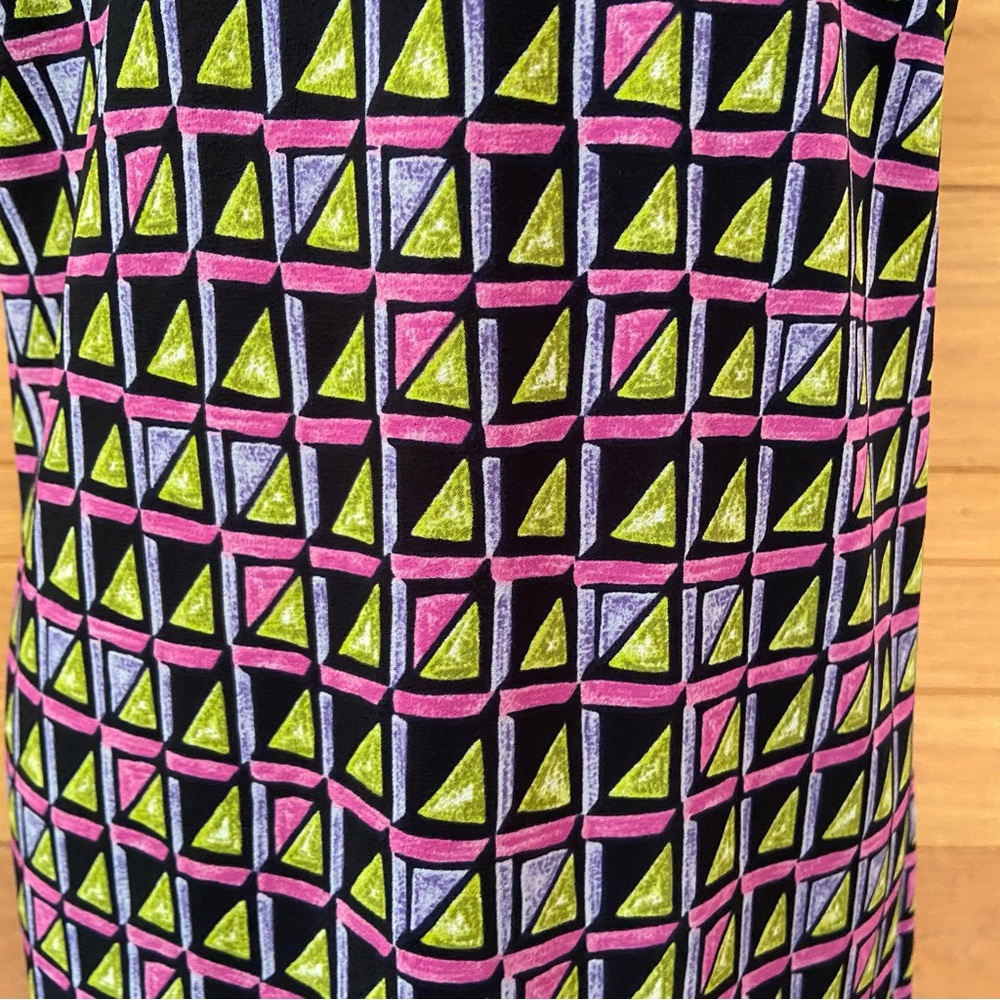 Vintage 90s My Michelle geometric print collared maxi dress - Picture 3 of 5